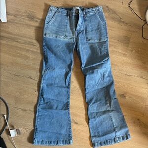 Kensie Vintage Luxe High-Rise Flare Jeans - Light Blue Denim